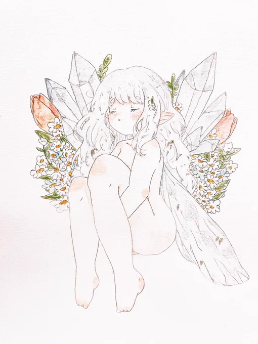 #自創作女子イラストフェス01ふわふわ女の子 