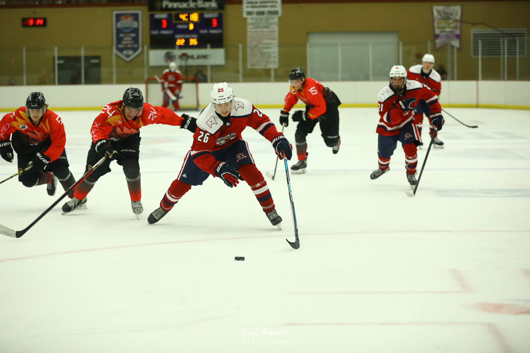 RichRoPhoto's tweet photo. Lots of action in tonight's @GCLumberjacks OT win over the Wild https://t.co/s2KHfNiJJW