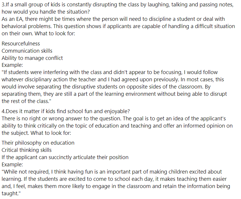 DeeJobplug's tweet photo. Educational Assistants (EAs and GAs) Interview Questions and Answers. thread 
#Job seekers https://t.co/KZ6gTl1iZ2 https://t.co/bADKRrksjb