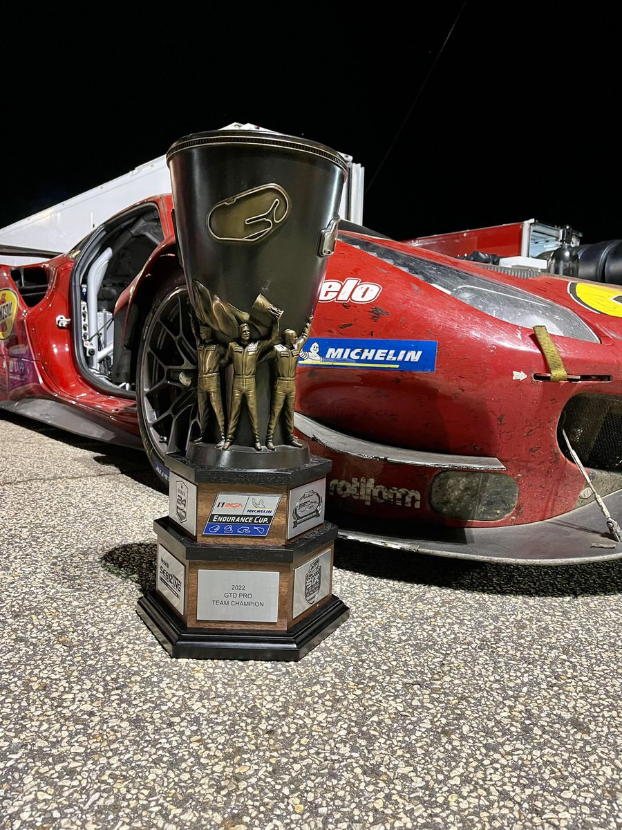 What a ride it has been…congratulations to the team and drivers of Risi Competizione for winning the IMSA Michelin Endurance Cup in GTD Pro. 🏁 #risicompetizione #62 #imsa #theproofisinthepennzoil #gtdpro #enduranceracing #ferrari488gt3