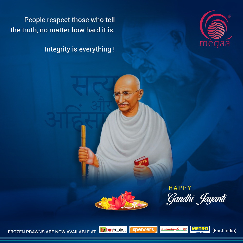 megaamoda's tweet photo. May the spirit of truth and non-violence be with us during this Gandhi Jayanti.

#MegaaModa #GandhiJayanti #HappyGandhiJayanti #NonViolence #SeaFood #Fish #Food #Shrimp #FrozenFood #Yummy #Prawn #Delicious #Ocean #HealthyFood #Health #Tasty #SeaFoodBusiness #SeaFoodIndustry https://t.co/iqRMC86Zy7