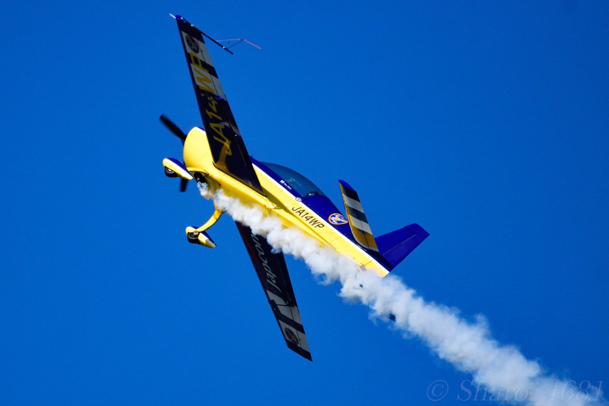 2022.10.01
Whiskey Papa Competition Aerobatic Team
Extra300 JA14WP
Aerobatics at Tokushima Airbase

3年ぶりの開催となった基地祭では内海昌浩氏による曲技飛行も帰ってきました。
圧巻の機動でフレームに収めるだけで精一杯でした...
来年の参加もお待ちしております👍