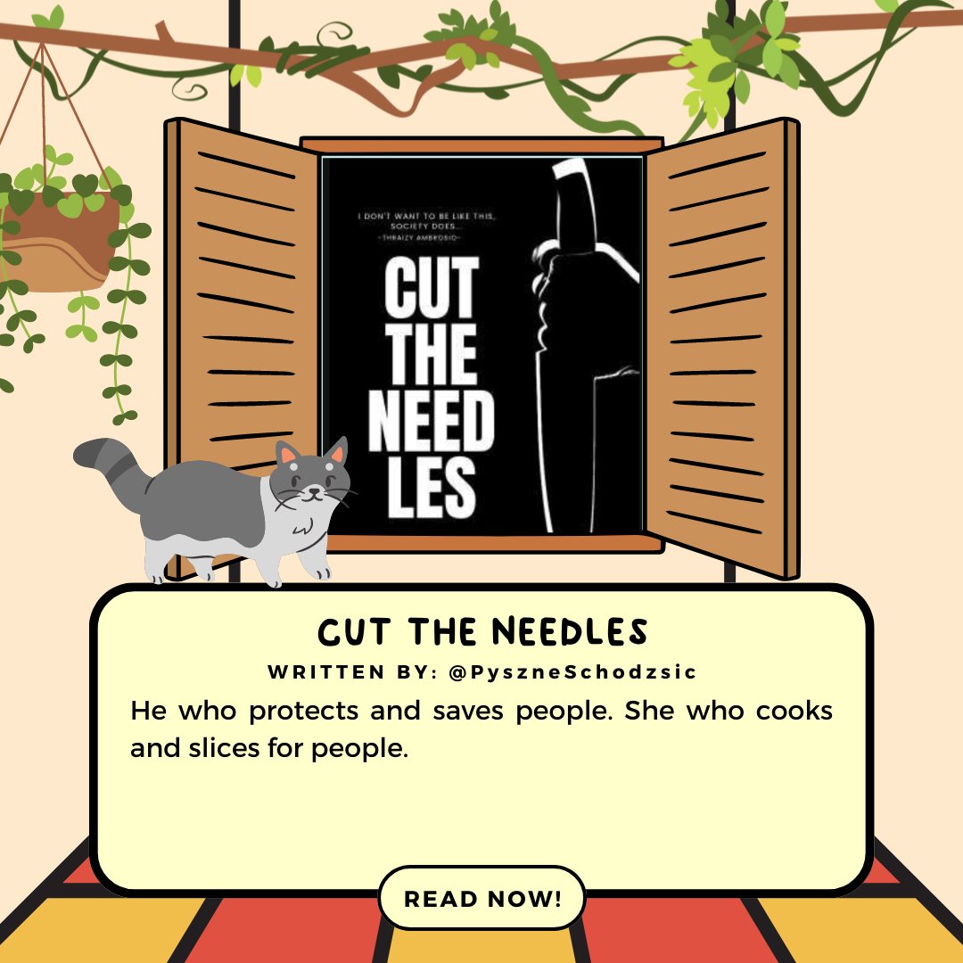 writersphorg's tweet photo. Hey, what's up? Another day, another #WPHFeatureYou! Do you want to read a story that will give you another roller coaster ride feel? This story is for you! Read this story by @/PyszneSchodzsic (@zm_ori) entitled 'Cut The Needles'.
Link: https://t.co/6iFK9Buh3z https://t.co/yXlUShDevt