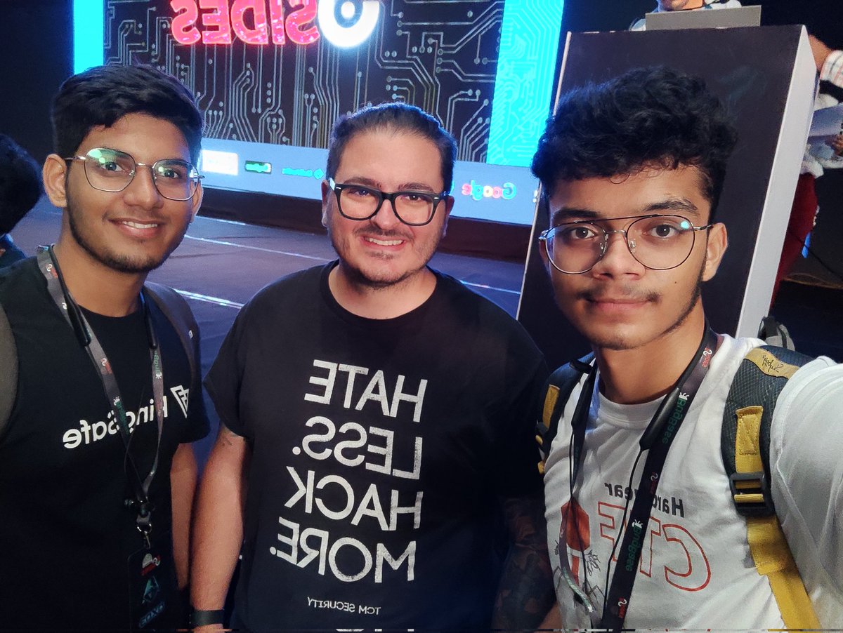 kanak_shilledar's tweet photo. It was a really great experience attending @bsidesahmedabad with @ap425q. Met a lot of cool people along with great talks by @thecybermentor @Yassineaboukir @HusseiN98D @spaceraccoonsec and many more.
Hope to see you all again.
#bsidesahmedabad0x03
#bsidesahmedabad https://t.co/bS9gEGHY0V