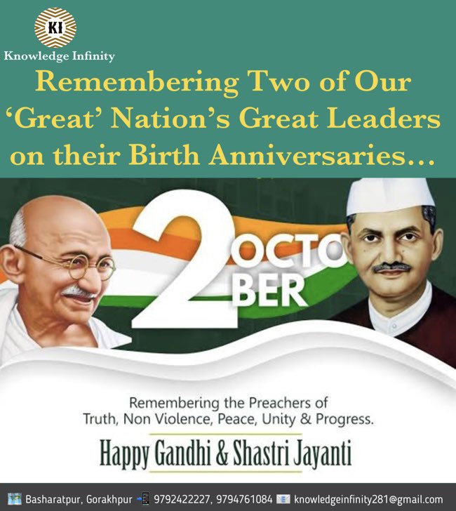 Knowif281's tweet photo. #GandhiJayanti
#LalBahadurShastriJayanti 🇮🇳 https://t.co/oeOCC8BOQM