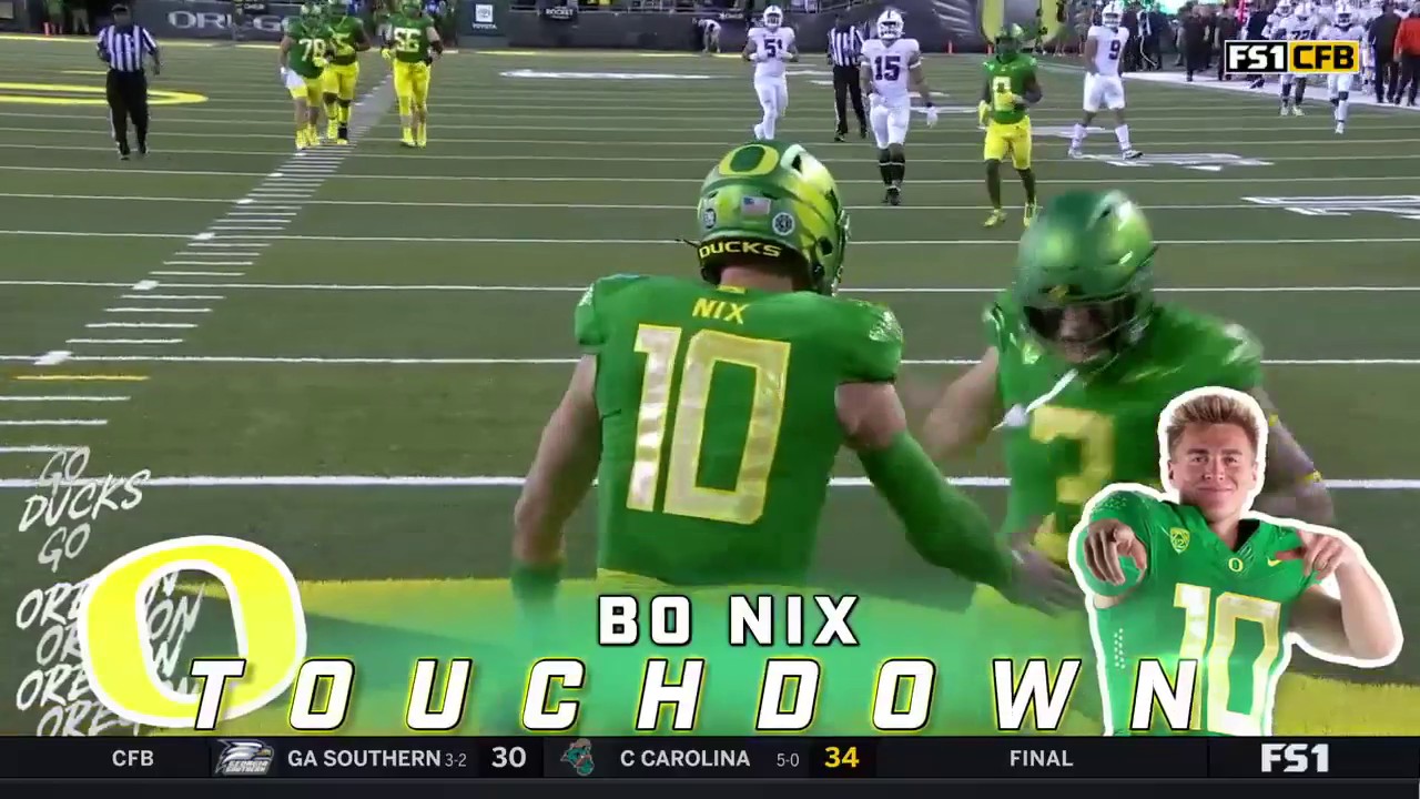 FOX College Football on Twitter "BO NIX 80 YARDS TO THE HOUSE 🏠 He now