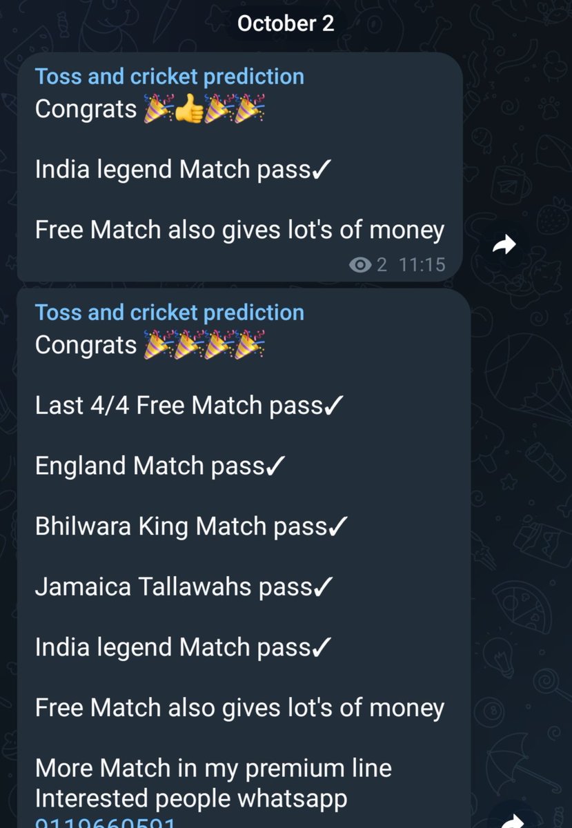 TossCricket's tweet photo. Congrats 🎉🎉🎉🎉
Last 4/4 Free Match pass✓
#England Match pass✓
#BhilwaraKing Match pass✓
#JamaicaTallawahs pass✓
#Indialegend Match pass✓
Free Match also gives lot's of money
More Free Match in our telegram channel
https://t.co/WAPPwEymEC
Join now https://t.co/OwgXK1ddOO