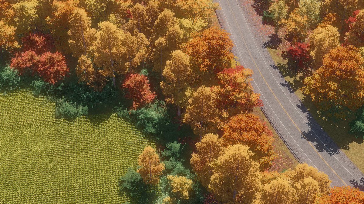 Paynteck's tweet photo. Autumn has come in Cities: Skylines! #ColossalOrder #CitiesSkylines https://t.co/KMuJPlPE7u