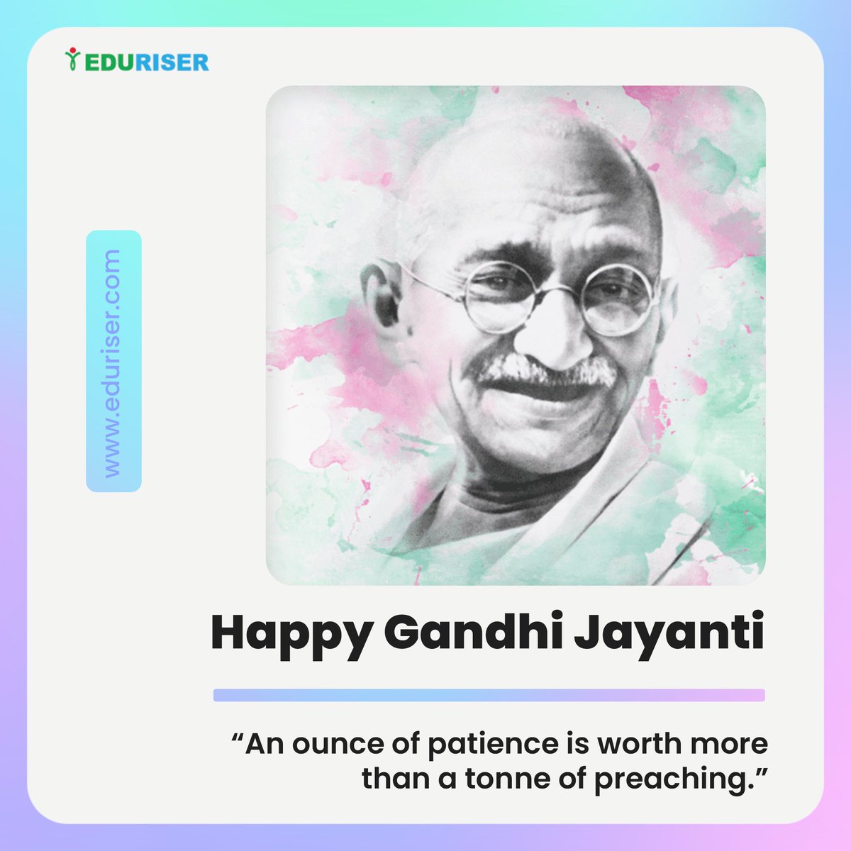 EduRiser's tweet photo. May the spirit of truth and non-violence be with us in this Gandhi Jayanti. Wishing you happy Gandhi Jayanti!
#learninganddevelopment #instructionaldesigner #elearningdesign #elearningcompany #gandhijayanti #mahatmagandhi #gandhi #india #gandhiji https://t.co/GJqEnMItfD