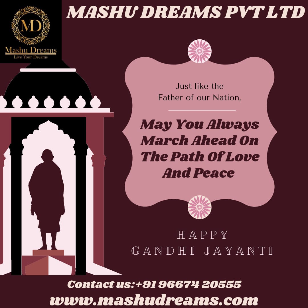 MashuDreams's tweet photo. May the spirit of truth and non-violence be with us in this Gandhi Jayanti. Wishing you happy Gandhi Jayanti! Let us pay homage to the Great man who taught the world that even the toughest wars can be won with peace and truth. https://t.co/neJtCBQWaY