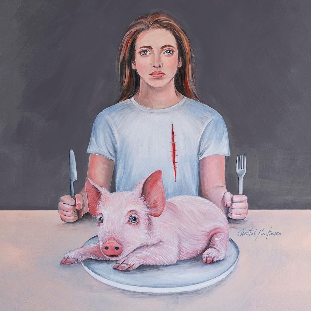“The most violent weapon on earth is the table fork.”-Mahatma Gandhi 

This Gandhi Jayanti let’s take a pledge to be more companionate and leave the animals off our plates! 🍽️ 🌱

#govegan #goveganfortheanimals  

What a powerful illustration @atelier.chantal.kaufmann (Instagram)