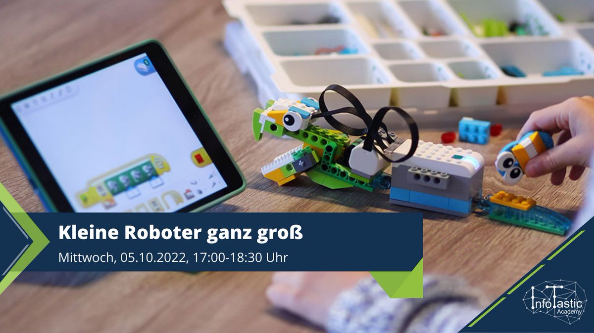 Lego-Helden aufgepasst! Bei #InfoTastic in #Attendorn erwachen die Roboter wieder zum Leben! Komm vorbei, baue und programmiere ohne Vorkenntnisse einen #Lego-#Roboter. Die Teilnahme ist kostenlos und ab 8 Jahren möglich.

infotastic.academy/kleine-roboter…