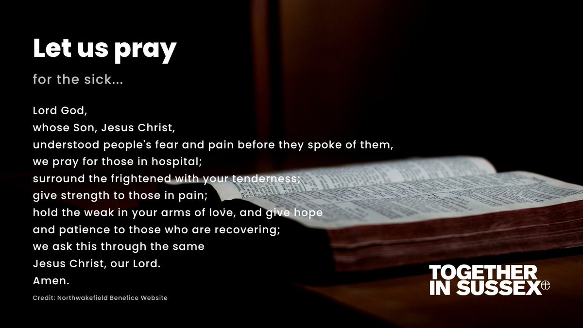Join us as we pray for the sick...
