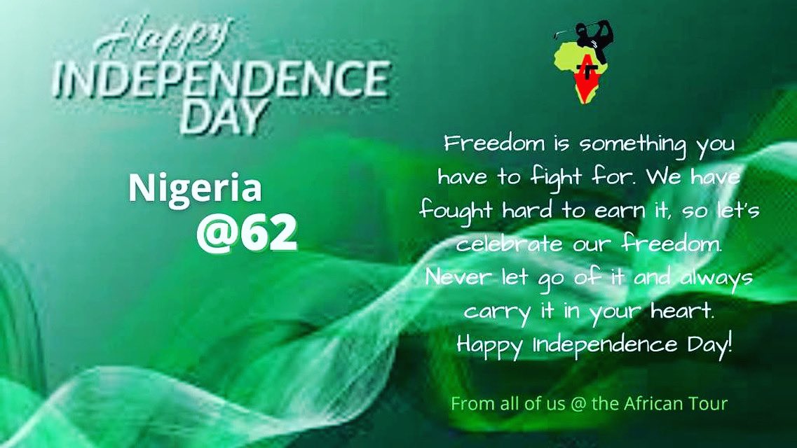 1st October reminds us of the many sacrifices our freedom fighters made for the freedom movement and to get Independence from British rule. So let’s celebrate their victory ✌️ and raise our country’s flag high 
@safaritourke @pgatour @ibbgolfclubabuja 
#independence