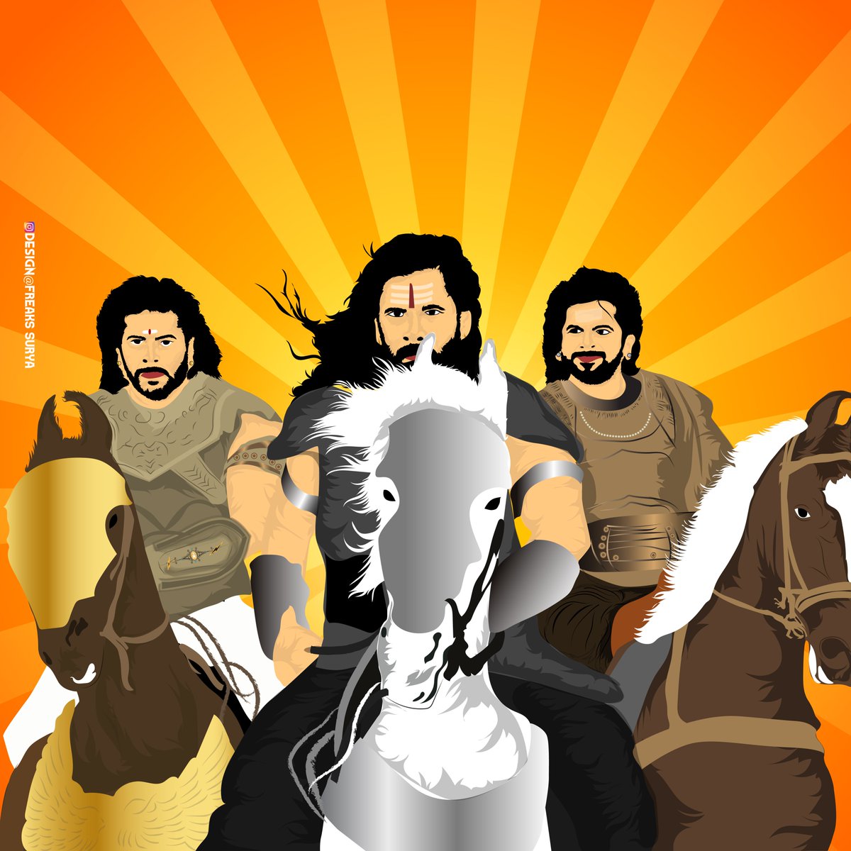FreaksSurya's tweet photo. 😍DESIGN @FreaksSurya 
@chiyaan @actor_jayamravi @Karthi_Offl  #PonniyinSelvan #AdithaKarikalan #ArulmozhiVarman #Vanthiyathevan https://t.co/OECWhDs9Kr