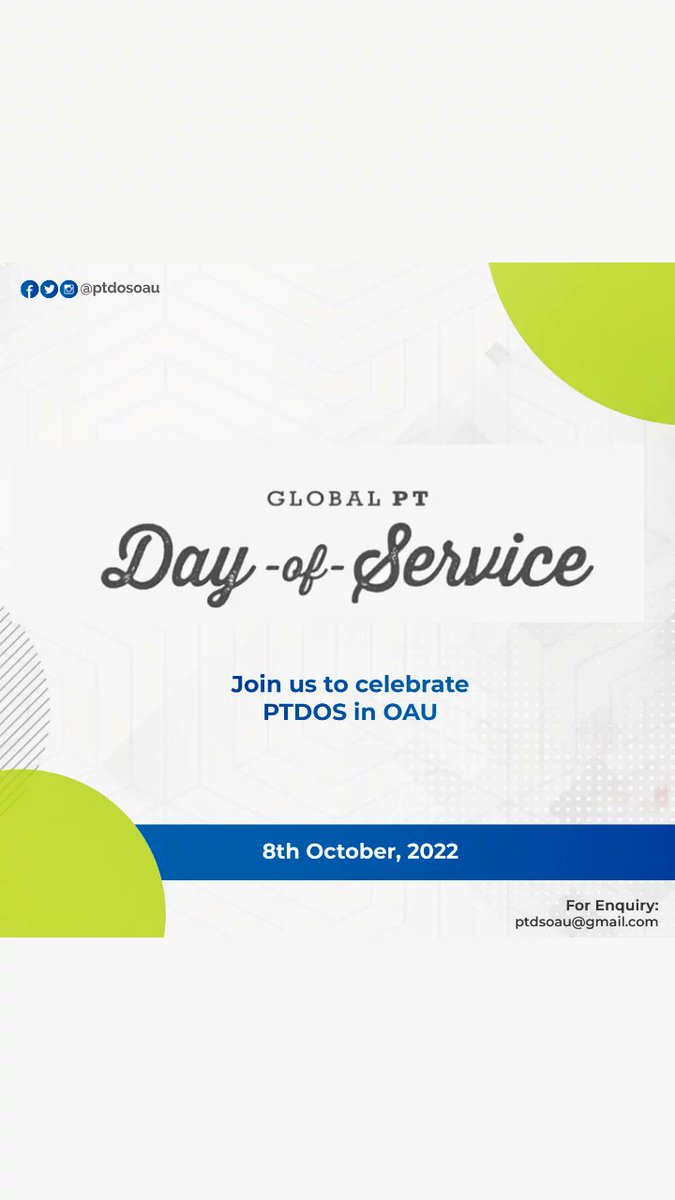 ptdosoau's tweet photo. PTDOSOAU  is here again!🥳
This is another opportunity to give to society from the wealth of our profession.
This year, we will be having an online event to impact the lives of people globally via a webinar with the Theme: Transformation Through Movement 🪄 
#PTDOS
 #ptdos https://t.co/gNr4jamQH4