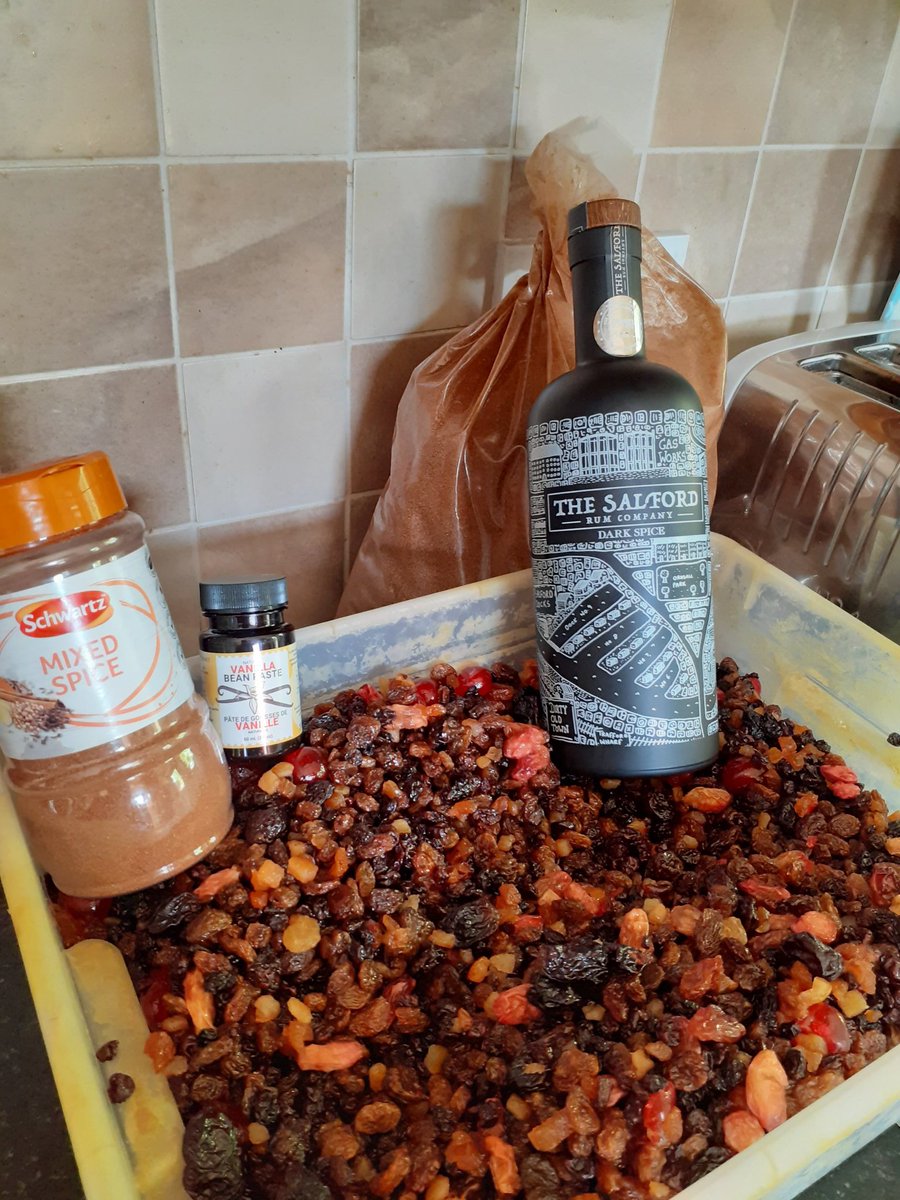 Busy baking our rum soaked Christmas cakes