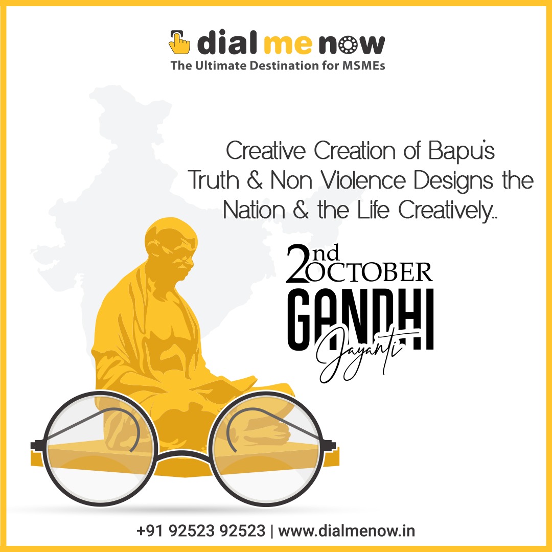 Follow the footsteps of Gandhi Ji and walk always on the right path with peace. 
Let's remember the #Mahatma_Gandhi Ji who shook the world in a gentle way.
Happy Gandhi Jayanti !

#Freedom #HappyGandhiJayanti #GandhiJayanti #2ndOctober #Dialmenow #socialmedia