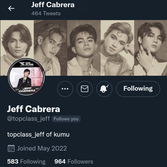 jeffandiary's tweet photo. Just screenshot my updated bio &amp; your profile<3 can't wait to your official group name!

I will support you @topclass_jeff 'til the end🫶🏻
I'll keep posting tweets about my appreciation—to show your creativity, talent &amp; being kind to the world✨

—your supporter since Top Class💛 https://t.co/EbtG6ZdXlv