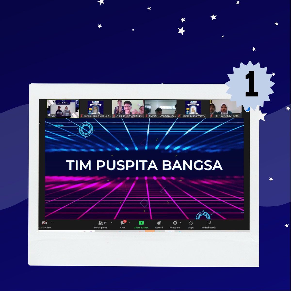 lccafebuny's tweet photo. [PENGUMUMAN PEMENANG LCCA 2022 KATEGORI SMA/MA TINGKAT NASIONAL]

Kejuaraan diraih oleh:
🥇Tim Puspita Bangsa - SMAN 1 Pundong
🥈Tim Balance - MAN Insan Cendekia Pansera
🥉Tim Hehe - SMAK Penabur Cirebon

SELAMAT KEPADA PARA PEMENANG🥳

BREAK YOUR LIMIT BE A CHAMPION!✨ https://t.co/IpwXExnV4W