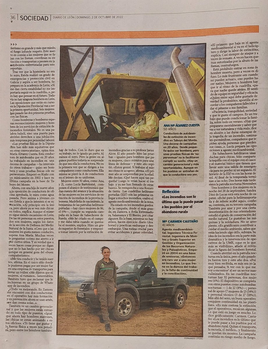 pedro_becares_'s tweet photo. Gracias @anagailo1 | @diariodeleon por dar visibilidad a mis compañeras de equipo en el operativo de prevención y extinción de incendios forestales #OPEIF #IIFFF #PrevenciónIIFF #LeónESP #INFOCAL
Mujeres a pie de llama
https://t.co/9GcTT5RMqn https://t.co/GELQhIihBC