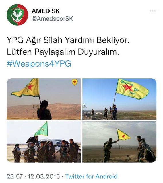 Nur91002031's tweet photo. CHP iyice çizgiyi aştı!!!

Artık açık bir şekilde PKK’ya destek olmaktan çekinmiyorlar…

PKK’nın Futbol takımının attığı twitlere bakın
Bide CHP’li Özgür Özelin attığı twite bakın… https://t.co/NcL3U2PfYS