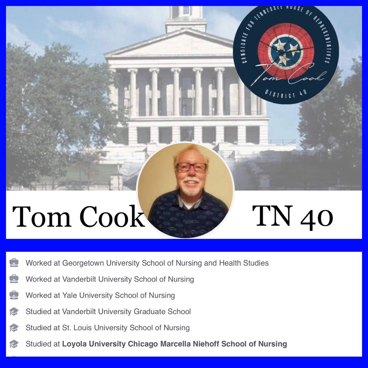 DogsofDem's tweet photo. @johnpavlovitz We have so many that need to go! And replaced with these great candidates! #VoteBlueTennessee
#TomCook
@CooperforTN6 
@Campbell4TN 
@BryanLanganTN https://t.co/KkhEmrjaMn
