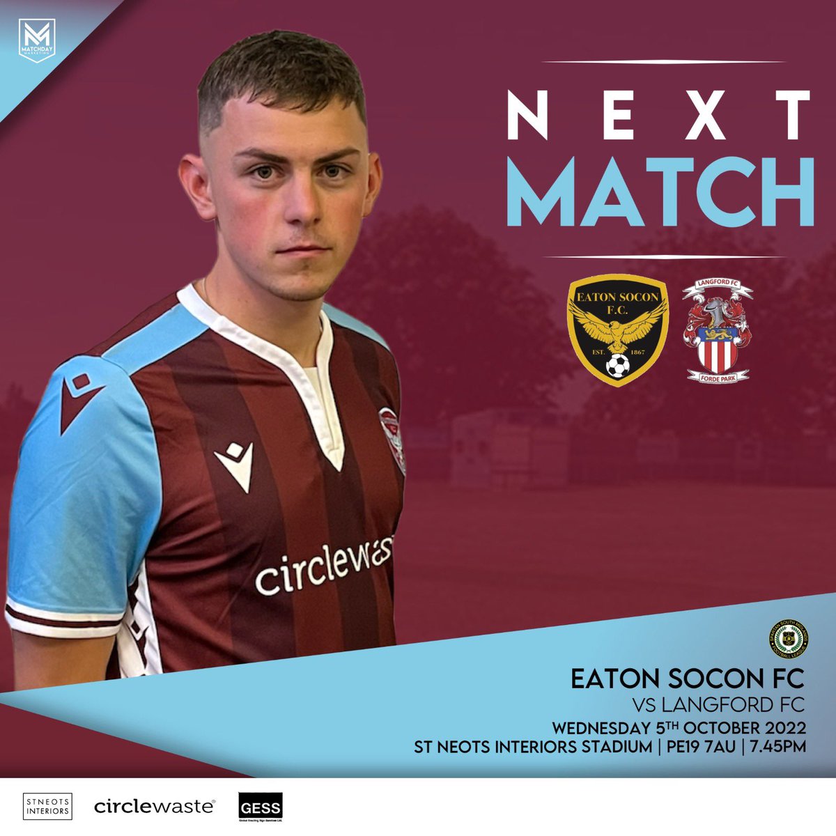 ****FIRST EVER HOME GAME UNDER LIGHTS ***

It’s here!! On Weds 5th Oct we entertain <a href="/Langford_fc/">Langford FC💙</a> in our first ever <a href="/SpartanSMFL/">Spartan South Midlands</a> Div 1 game under lights at the St Neots Interiors Stadium. Please come and get behind the lads on this special night for the club! <a href="/squeezefootball/">Squeeze</a>