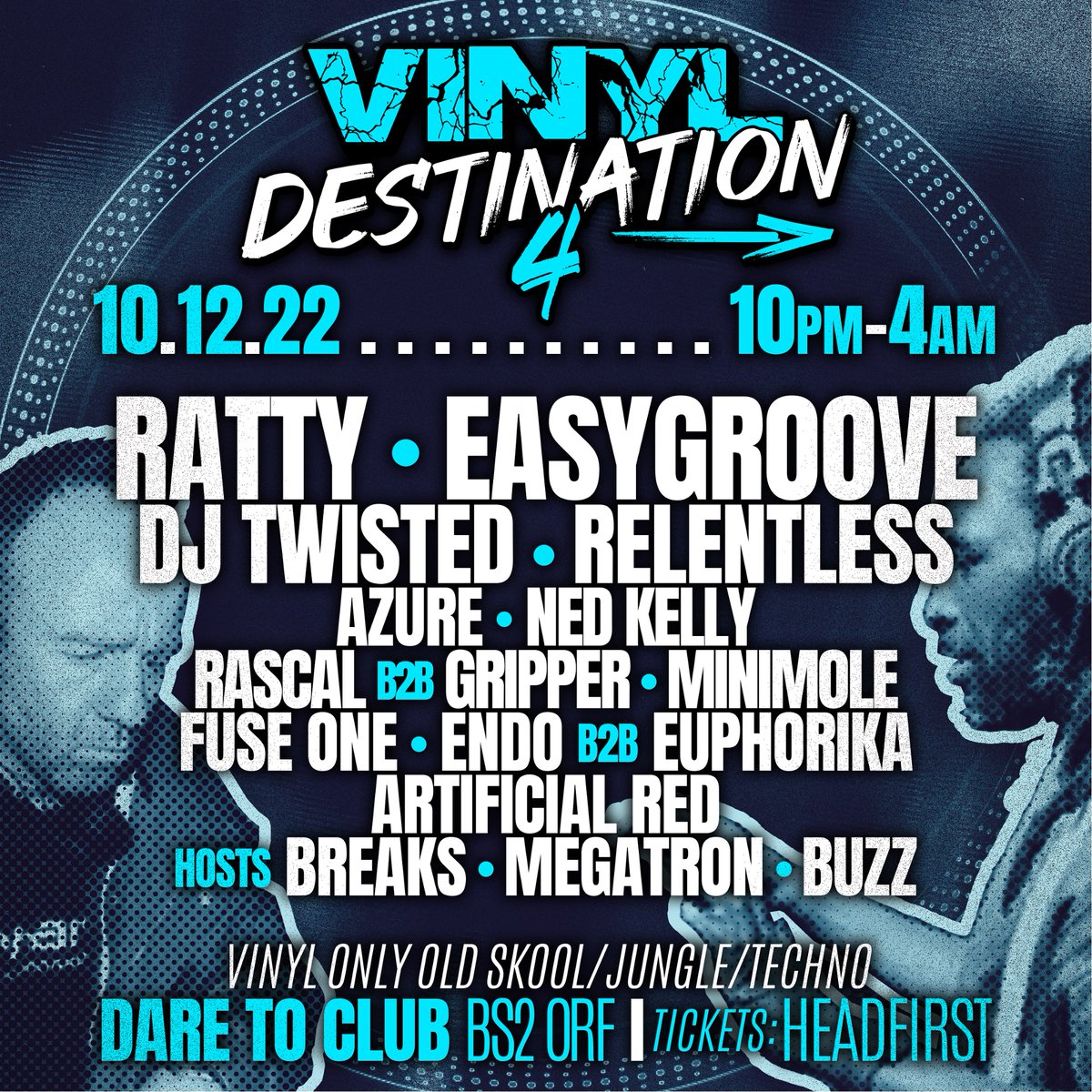 Vinyl Destination 4, Bristol, Saturday 10th December Tickets on headfirst hdfst.uk/E76604