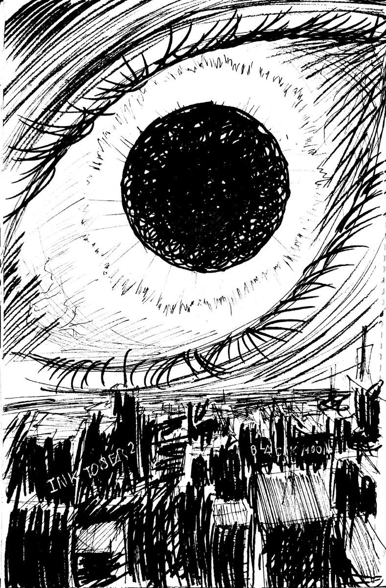Chozo_Art's tweet photo. INKTOBER DAY 2: BLACK MOON
#myinktober #myinktober2022 https://t.co/31SkyS1nyz