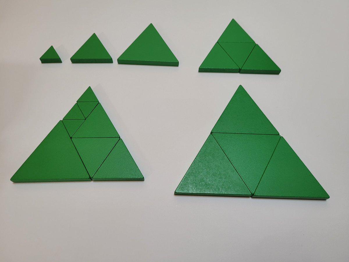 Simon_Gregg's tweet photo. Upscale pattern block triangles (side length 1, 2 and 3): 1,1,1,4, 8, 4...
#UpscalePB
#UpscalePatternBlocks https://t.co/I2DlEWQ8k6