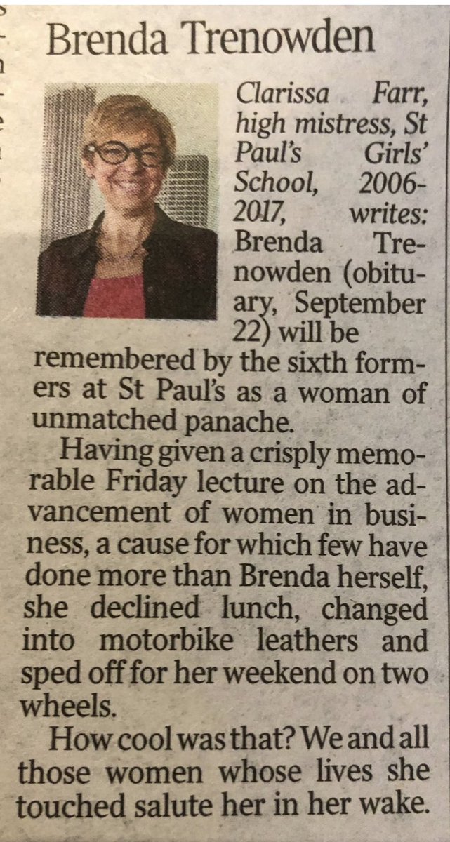 A letter to The Times