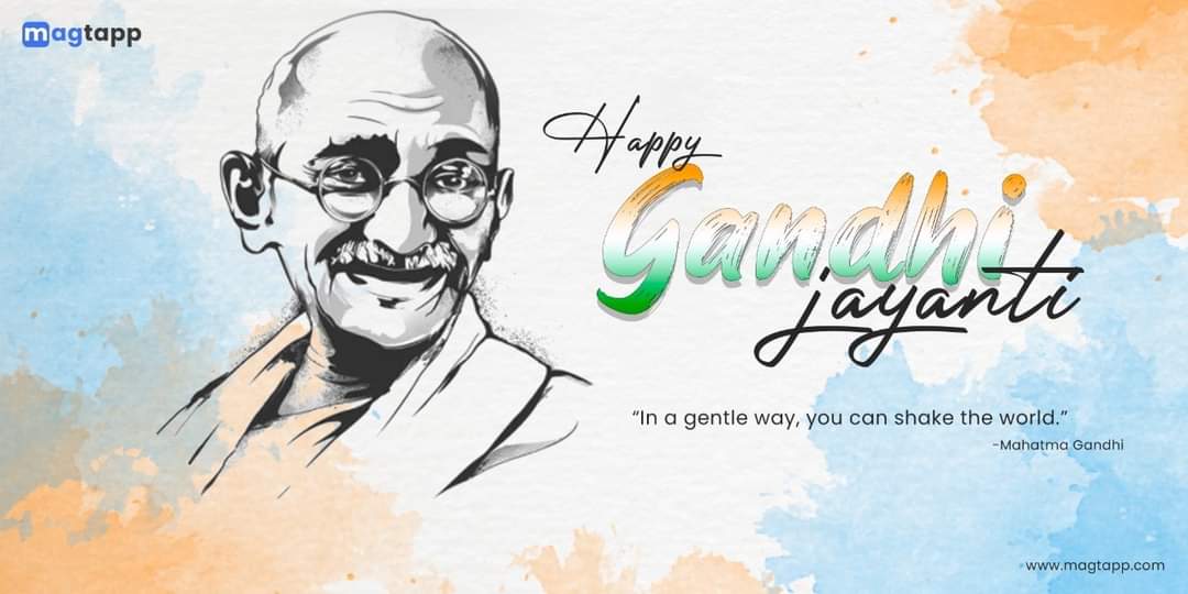 magtappindia's tweet photo. On Bapu's 150th birth anniversary, let's remember and imbibe his teachings of Satya and Ahinsa.
#gandhijayanthi #gandhijayanthi2022 #Gandhi #SatyamevJayate #visualwebbrowser #MagTapp #magtappindia #onlinevideoclass #googleplaystore #FreeApp https://t.co/YdcG3CKkre