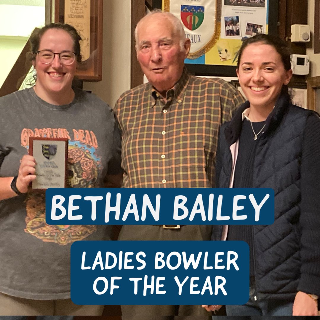 Bethan Bailey was the Ladies Bowler of The Year <a href="/SociallyAwksBea/">Bethan Bailey</a>