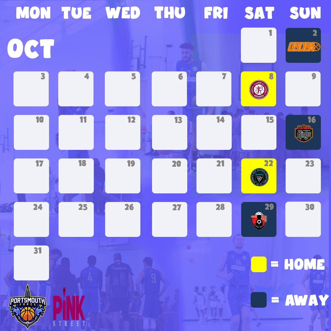 ForcePortsmouth's tweet photo. Here's our schedule for our 2022/23 regular season.
Our first home game is next week and we hope to see a lot of people on our home court which is located at Ravelin Sports Centre. (1)
#portsmouth #pompey #basketball #ukbasketball #bblbasketball #divison3 https://t.co/q8XN1bj0aJ