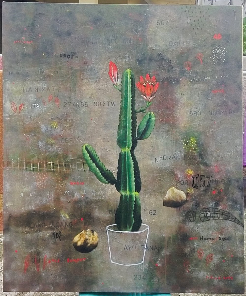 mahardiart's tweet photo. #lukisan #akrilik #kaktus #ContemporaryArt #sale #paintings  #colektor #gallery #artshop 
Ukuran 100x130 cm https://t.co/XQW7T1voOt