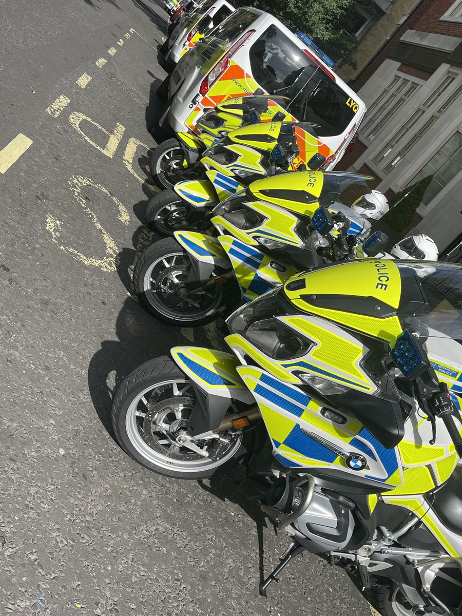 Back on a bike today, shiny side up today #aid #policemotorcyclist #marathonday #protest #london #tdp #serialteam