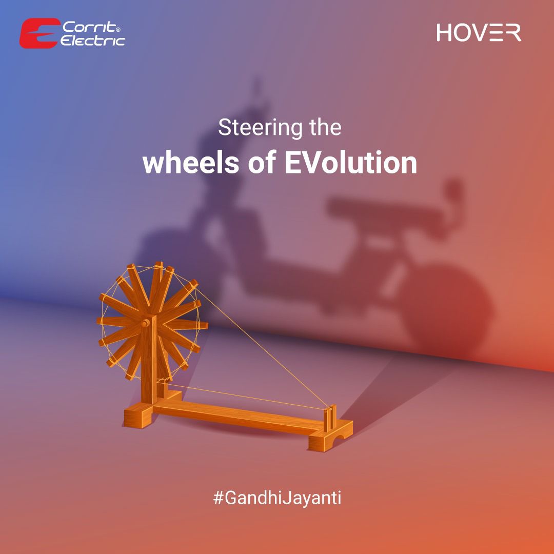 hover_scooter's tweet photo. Gandhi Jayanti, let us pledge to drive towards a sustainable future powered by innovation and style.  

Book your HOVER now!

Visit our website and book your HOVER today, at a minimal cost of INR 1100 only.

https://t.co/wt1UQuxvAy

#GandhiJayanti https://t.co/9dZWBZ62Oe
