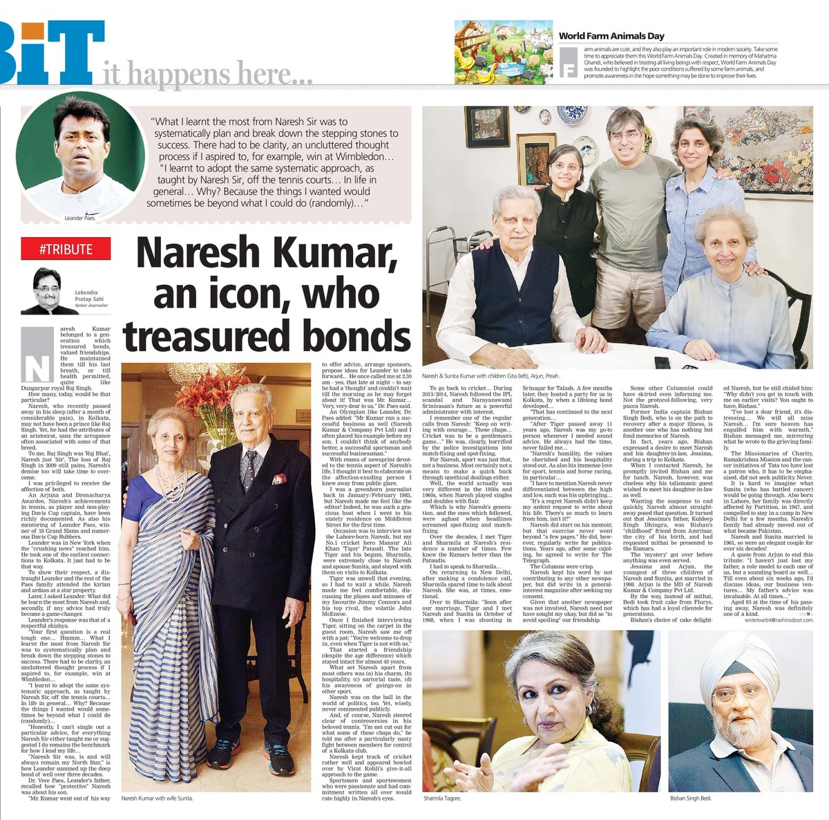 lpsahi's tweet image. My Column in 2day&apos;s #Rashtradoot... On Late #NareshKumar. #SharmilaTagore, @BishanBedi , @Leander