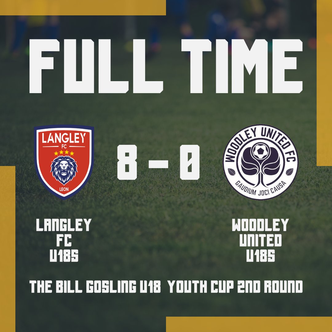 LangleyFC_'s tweet image. Massive result for our Under 18s in the 2nd Round of The Bill Gosling U18 Youth Cup!!

Full-Time Score:
@LangleyFC_ 8 - 0 @WoodleyUtdFC 

Goalscorers:
George x 3
Freddie x2
JC, Elliot &amp;amp; Shyon x1 each

Onto the next round!!