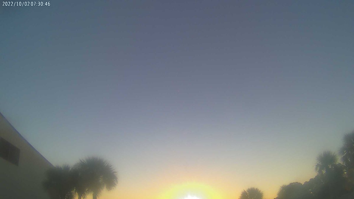 Buddy Taylor Middle School at sunrise and it's 62 F.