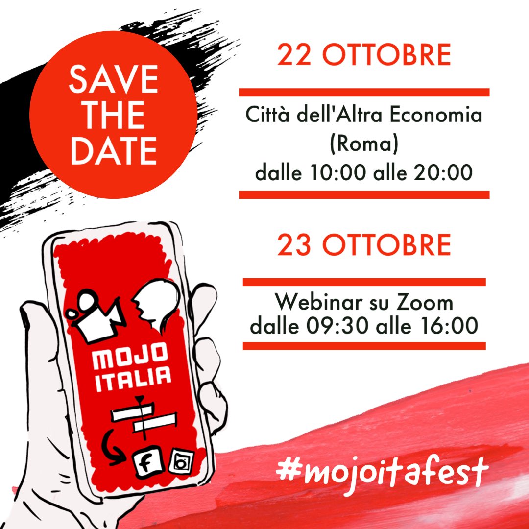 mojoitaly's tweet photo. 🔴 - 𝟮𝟬 𝗮𝗹 𝗠𝗢𝗝𝗢 𝗙𝗘𝗦𝗧𝗜𝗩𝗔𝗟 🔴
E tu sei pronto?
Info e iscrizione al contest qui 👇🏼
https://t.co/WMBdQclTNA
Non mancare 💥
#mojoitafest
@_Nico_Piro_ https://t.co/TG1YSPAxGl
