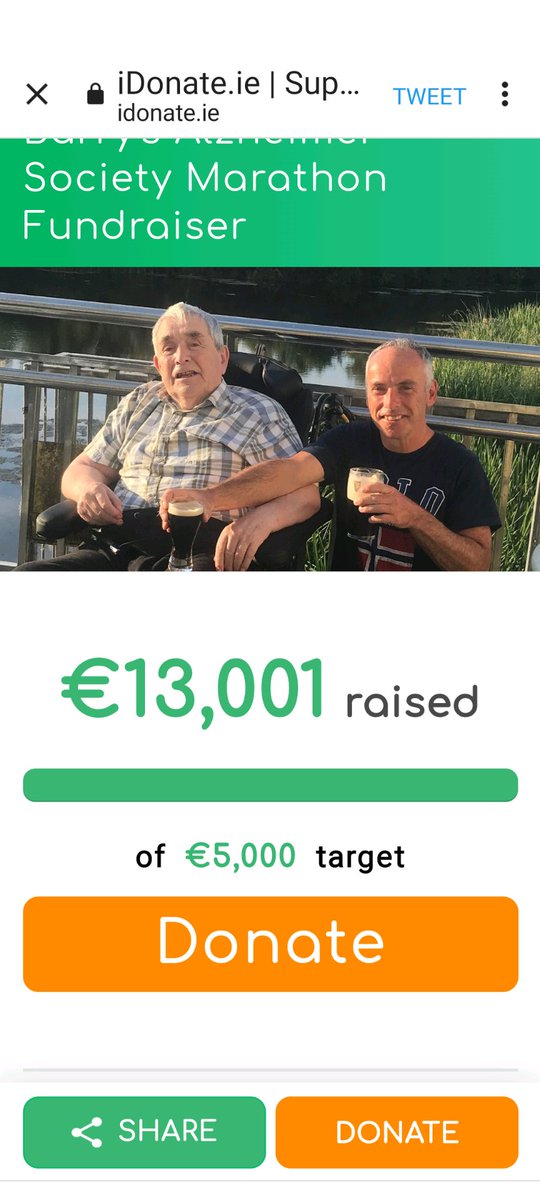 QueenAlocin's tweet photo. Fantastic effort - doubled to €26k by Zurich #ForPat #Alzheimers https://t.co/4PPMbBPRQ5