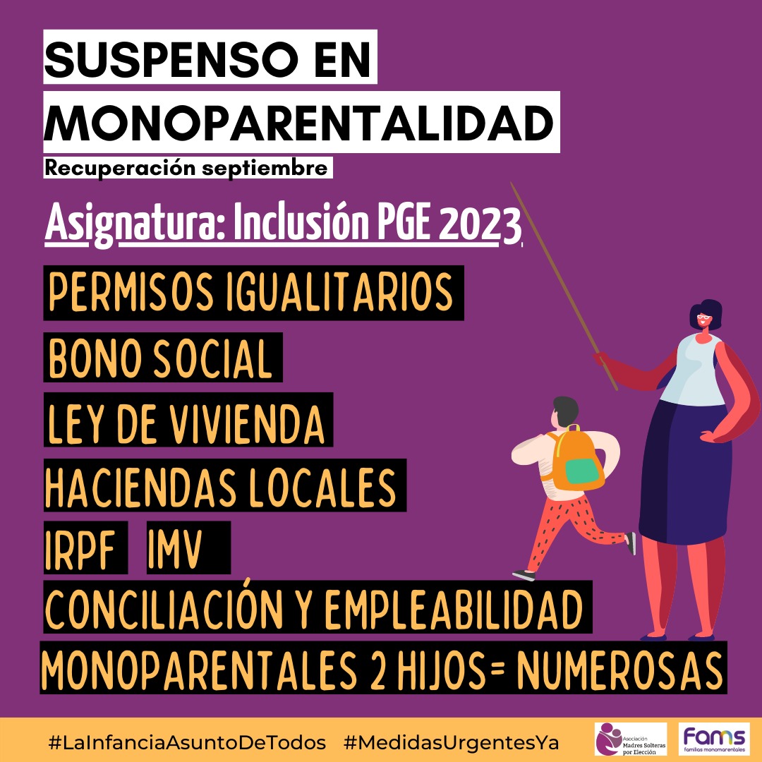 #ElGobiernoDeLaGente no, el Gobierno de alguna gente, las #familiasmonoparentales seguimos a la cola. Medidas Ya!
Biparentales hasta 42000€ de ingresos familiares (21000+21000) doble rebaja fiscal.
Monoparentales con 21001 € , SIN rebaja.
#FamiliasQueCuentan ❓
Soluciones👇