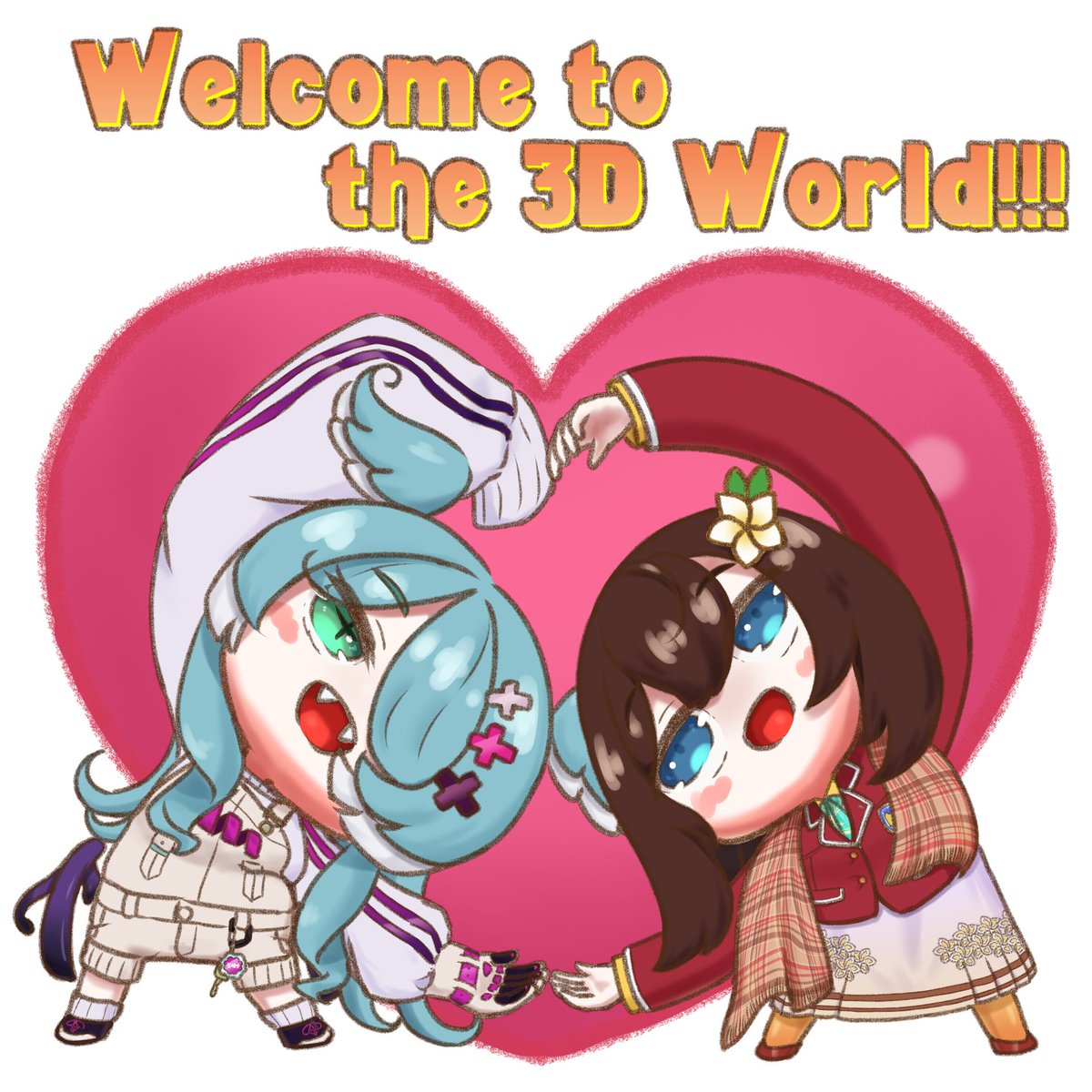 EliraPendora 「エリーラとハナちゃん2人の3Dライブに全宇宙が泣いた#にじフェス2022 #絵リ」|DoJのイラスト