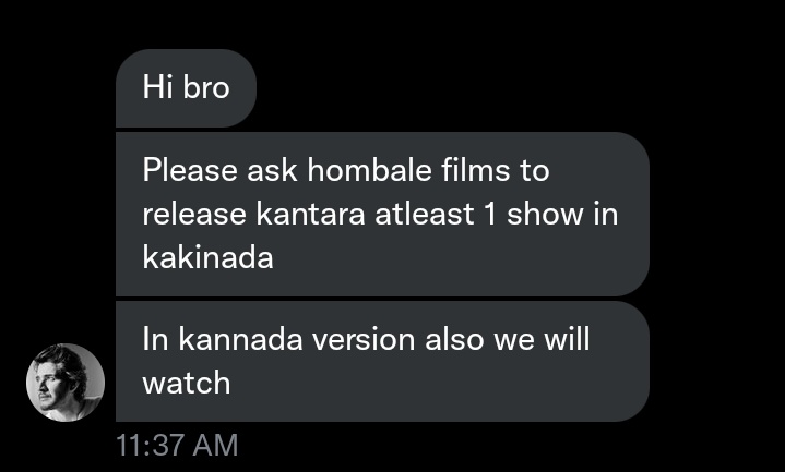 YashTeluguFc's tweet photo. Demand For #Kantara 🔥🔥
@shetty_rishab many many congratulations for kantara 

This is Just Beginning https://t.co/kzt4EwY1oh