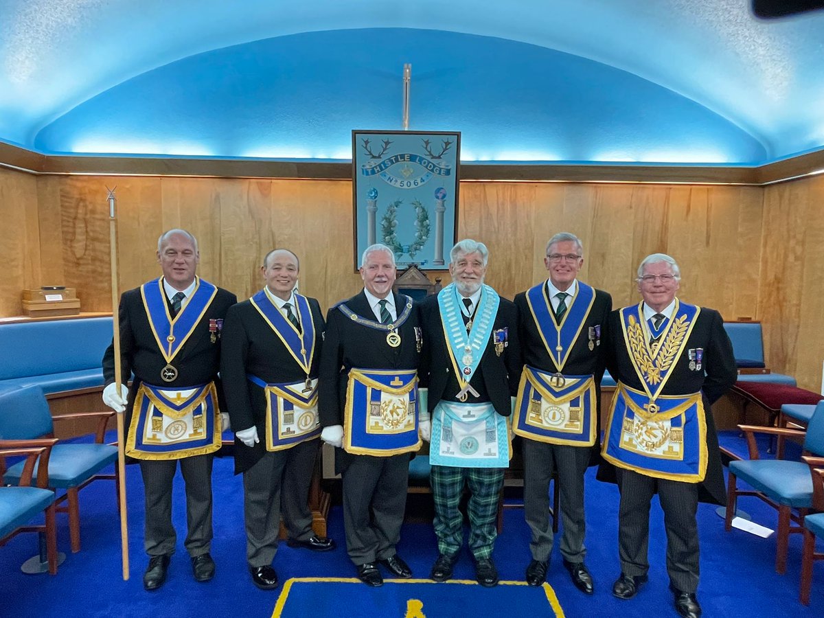 thistle5064's tweet photo. What a great evening at the Installation of WBro Harry Black as WM of his Mother Lodge, Thistle Lodge No5064 for the first time at a spritely 95 years young. Thank you to all of our lovely guests that made the effort to come all to what was a very special evening. @WorcsMasons https://t.co/z9iYmFN1az
