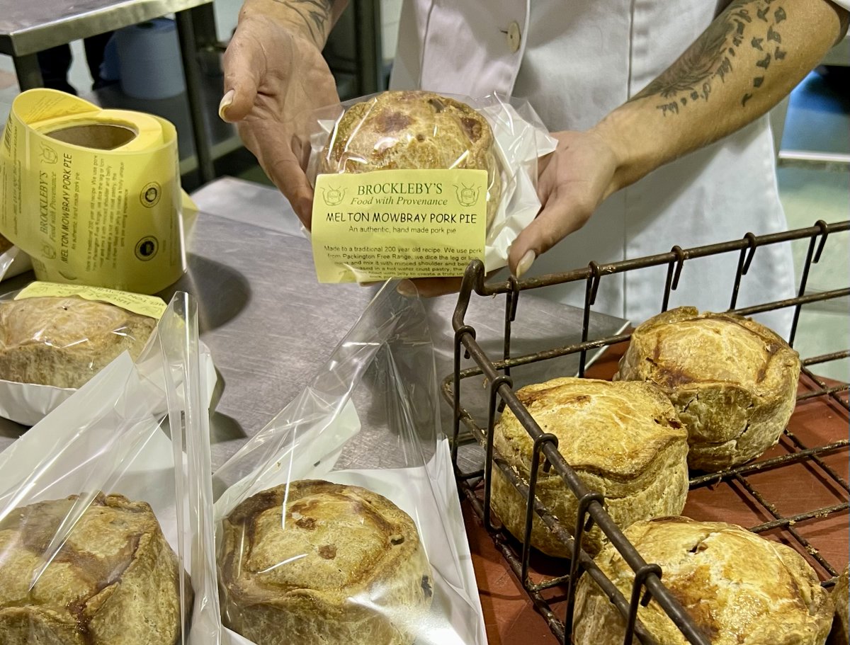 BrocklebysPies's tweet photo. It's been a busy week in the kitchen. We hope you've had a pie to ease the burden in yours!😉
Max & Paul made a large corporate order of Melton Mowbray Pork Pies to go to @StaplefordPark Hotel.
#meltonmowbrayporkpie #meltonmowbray #handmadepies #convenientfood #piedelivery https://t.co/z8yIpyhEkG