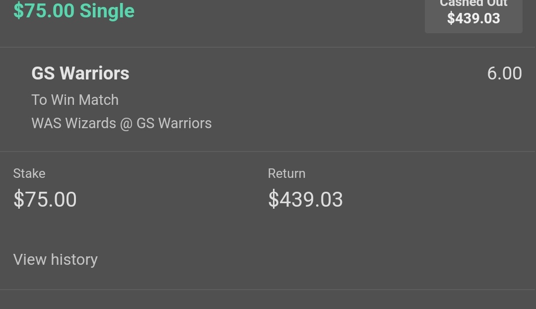 ChubbyBets's tweet photo. Quick Cash Out 

#sportsbettingpicks #bettingsports @NBA #Warriors #GSW #bet365 https://t.co/dh0ke3m8n8
