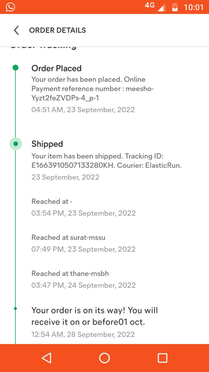 ShubhamDohre2's tweet image. @elastic_run my @Meesho_Official shipment still not receive it&apos;s to long time

@elastic_run tracking number is E1663910507133280KH

@Meesho_Official check &amp;amp; update
#elasticrun #meesho